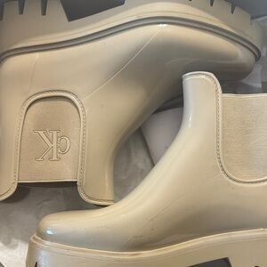 Calvin Klein Women's Beige Ankle Boots